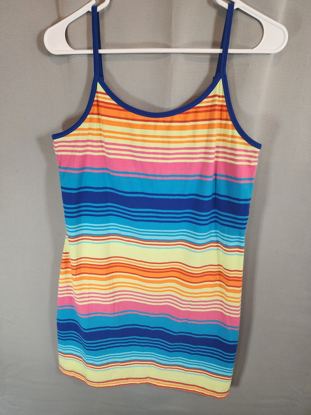 No Boundaries Multicolor Striped Tank Top in Blue, Pink and Yellow
